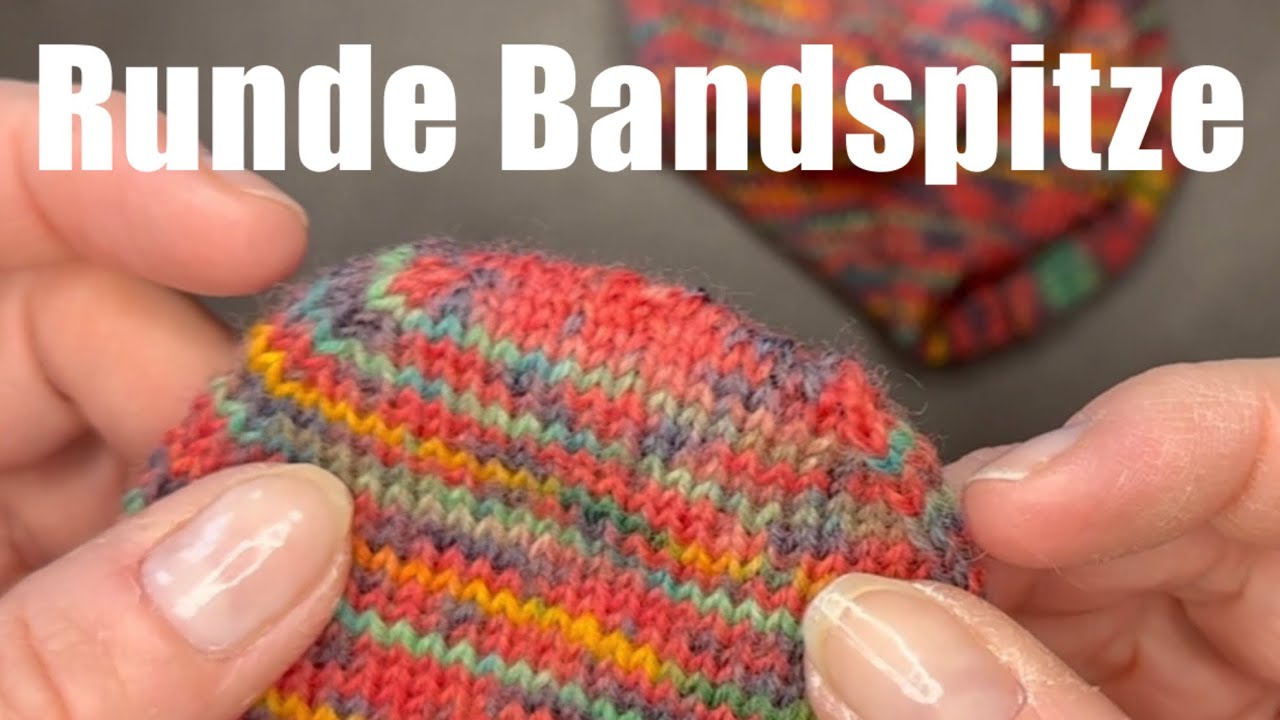 Socken mit runder Bandspitze und Maschenstich - super Passform