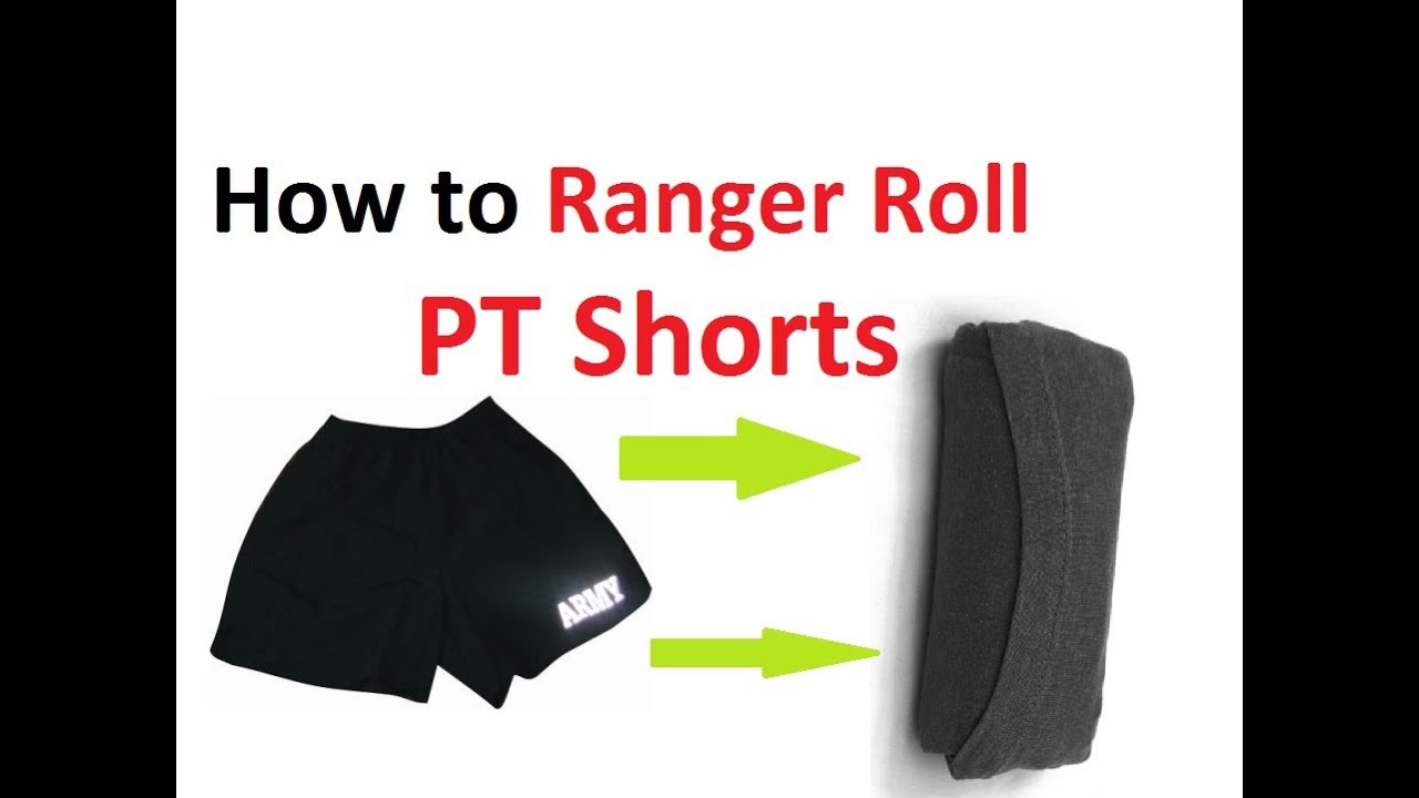 How to Ranger Roll PT Shorts - Army Basic Training APFU Uniform Tutorial