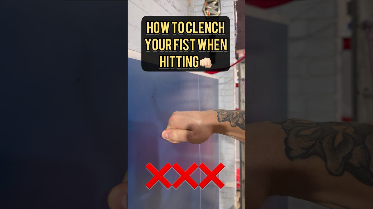 How to clench your fist when hitting. Power punch training.