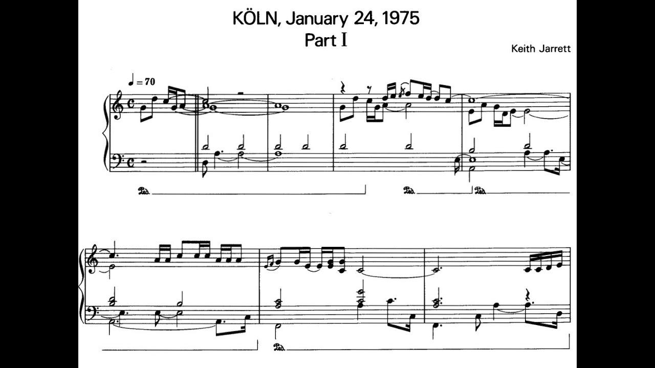 K. Jarrett, Köln Concert - Part I (score)