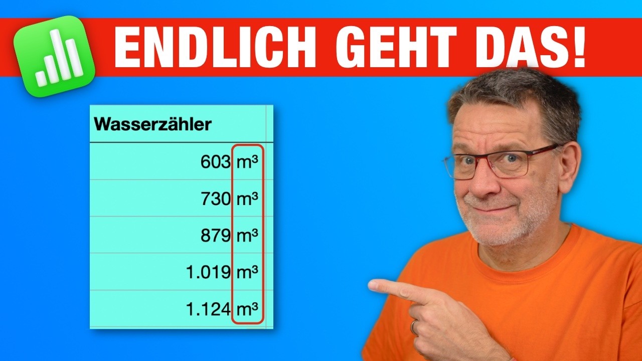 Apple Numbers-Tipp: Fehlende Einheiten wie m², m³ oder kWh selbst hinzufügen