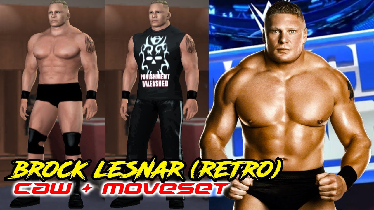 Retro Brock Lesnar | How to create a wrestler PS2 Svr2011 PSP CAW Formula Moveset Unlocked F5