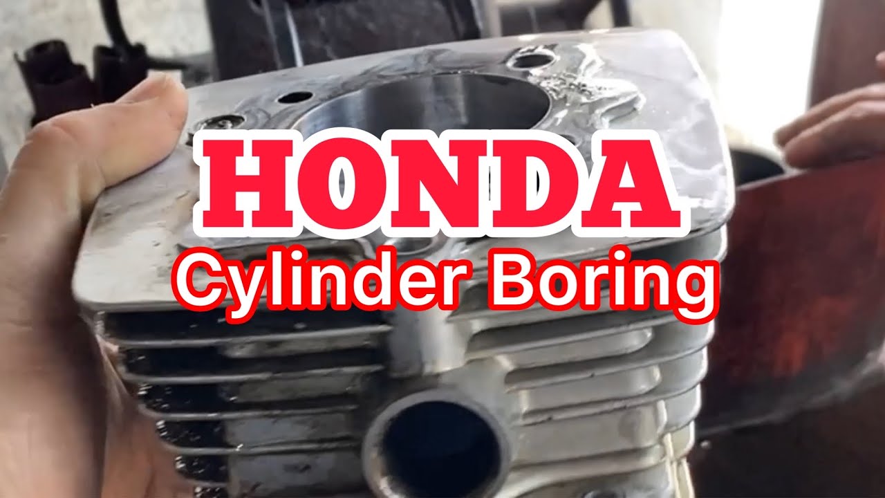 One cylinder motorcycle cylinder Boring process