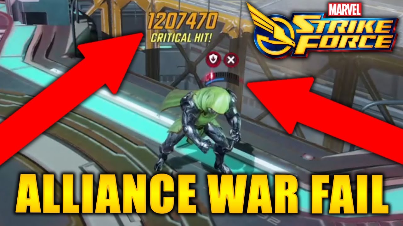 Longshot 1.2M Damage, Doom Tanks It - FAIL - Alliance War Battles - MARVEL Strike Force - MSF
