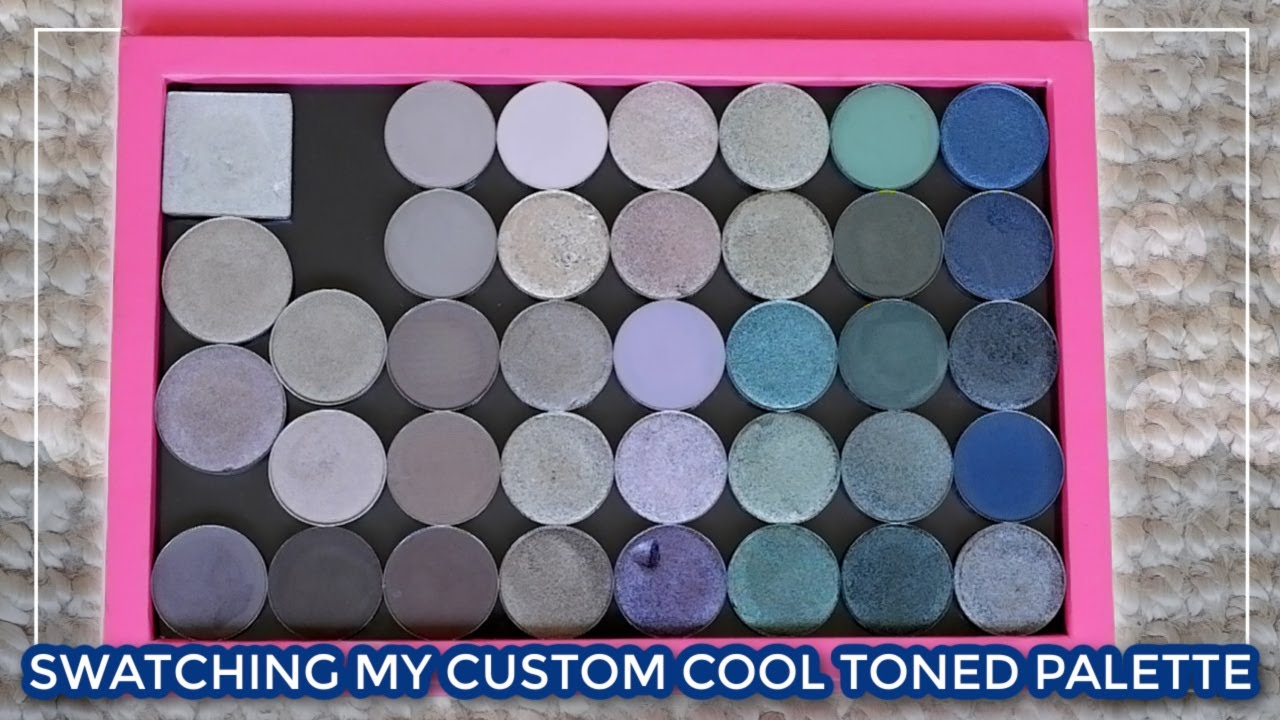 EYESHADOW SWATCH PARTY // Swatching my custom cool toned single eyeshadow palette ft. Sydney Grace