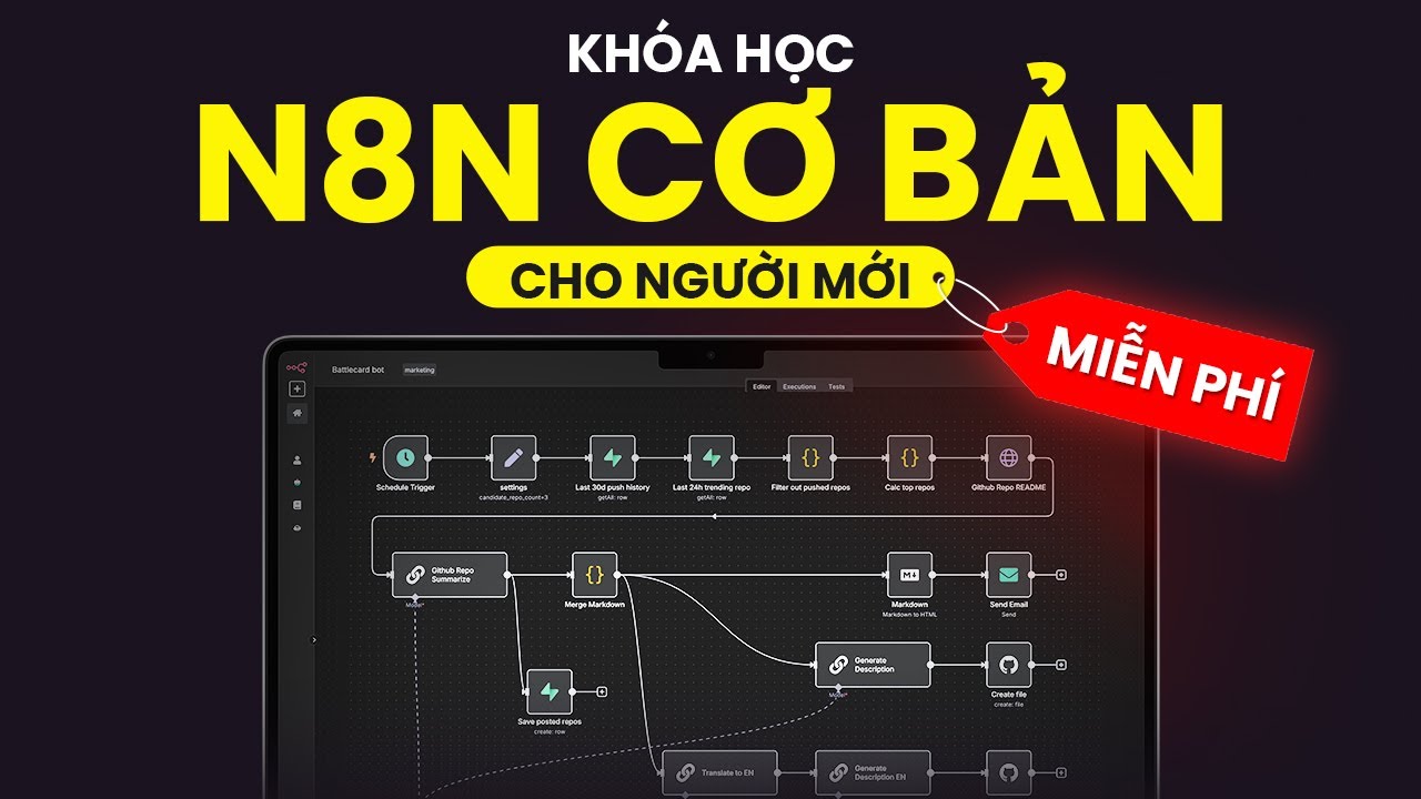[Free course] Hướng dẫn N8n từ A - Z cho người mới bắt đầu | Hướng dẫn cho dân No-code, No-Technical