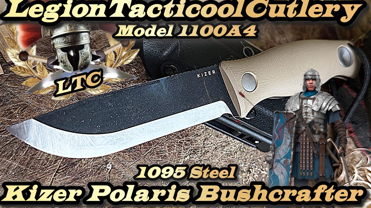 Kizer Polaris Model 1100A4 из стали 1095, скандинавская/долбёжная шлифовка Bushcrafter
