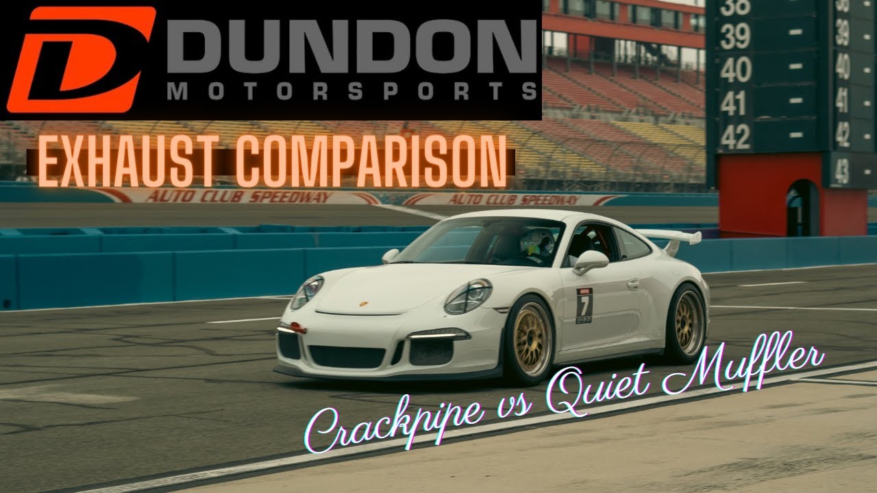 Porsche GT3 Dundon Exhaust Comparison (Crackpipe vs Quiet Muffler)