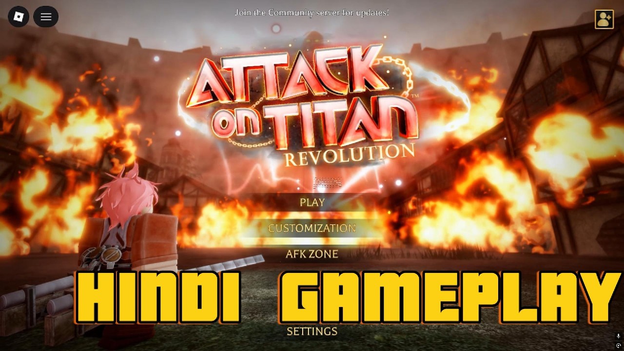 PLAYING ROBLOX ATTACK ON TITAN hindi gameplay