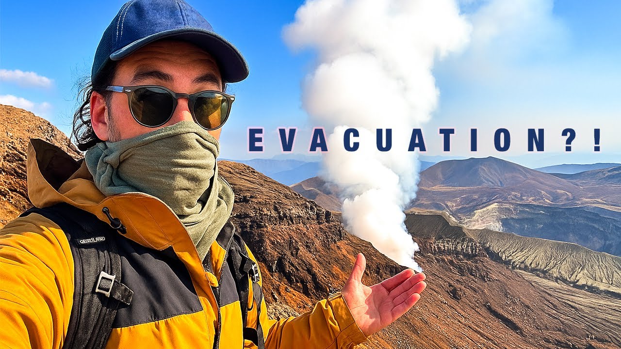 We Hiked Mt. Aso — Kyushu’s BIGGEST ACTIVE VOLCANO… Until It Got Angry 🌋