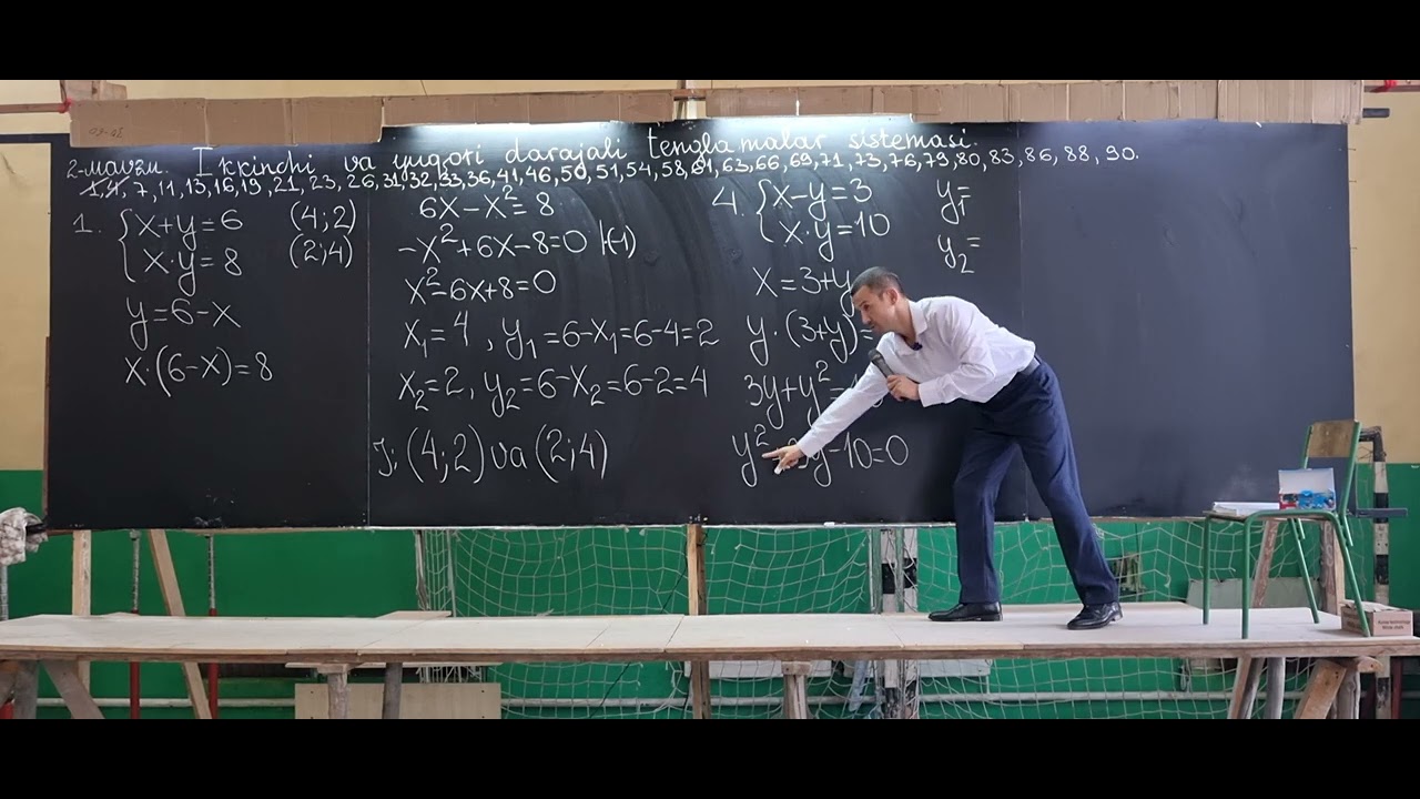 IDC 2-QISM.2-DARS.IKKINCHI VA YUQORI DARAJALI TENGLAMALAR SISTEMASI