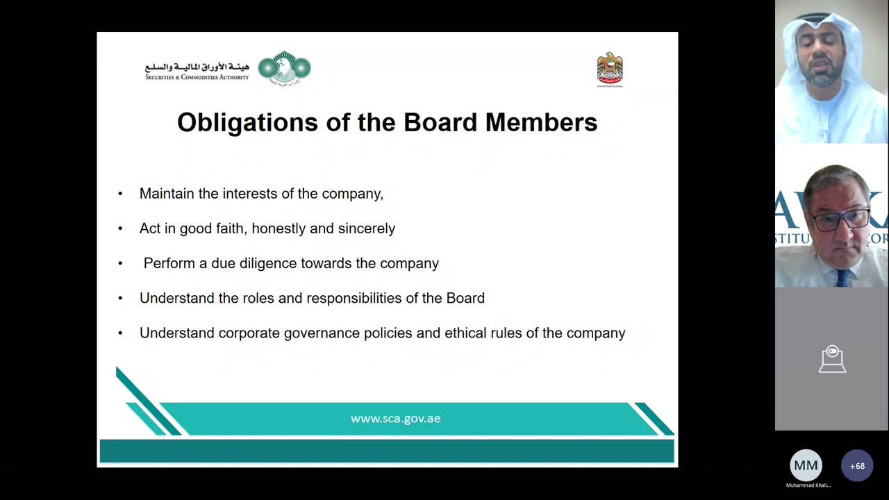 Joint Awareness Session SCA -  Board practices -  Lessons Learned