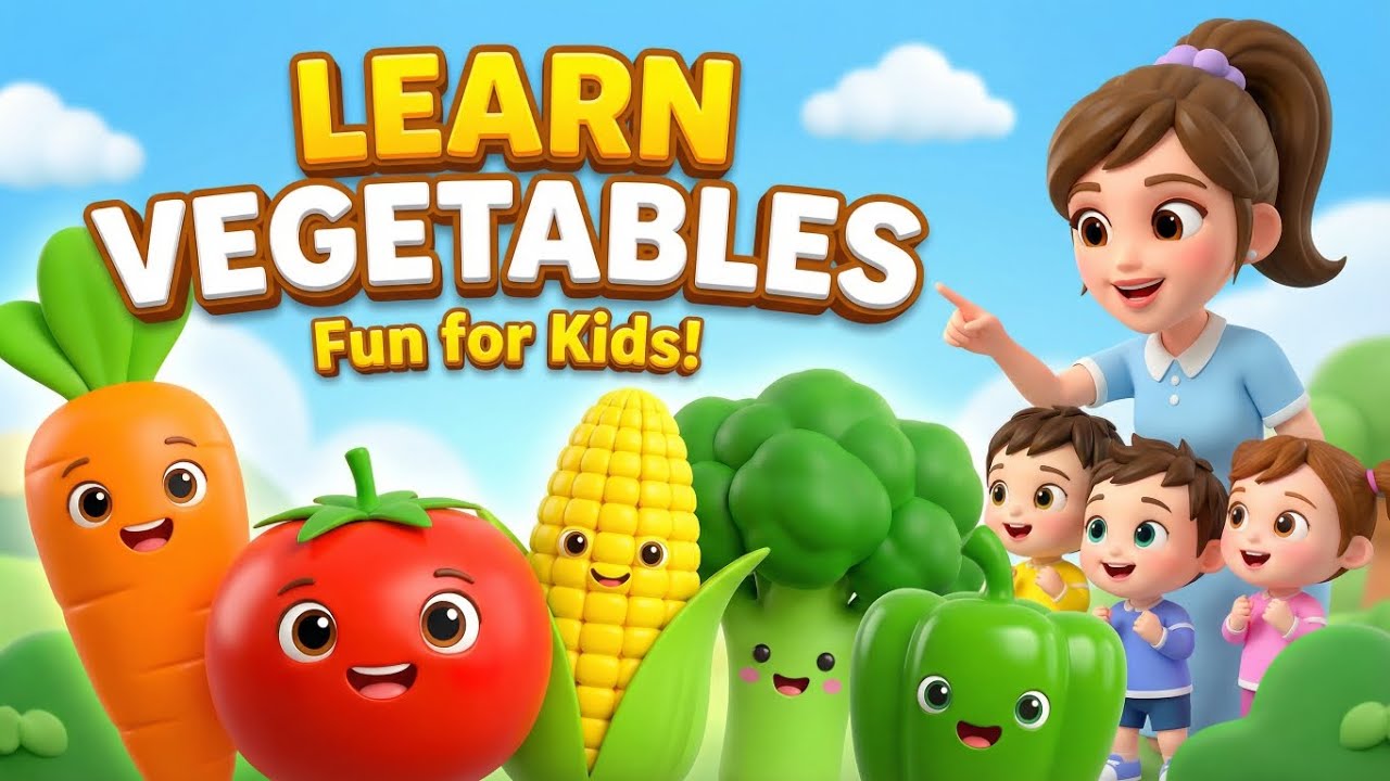 Learn Vegetable Names & Colors🥕 🍅 for Kids | Fun Educational Video for Toddlers