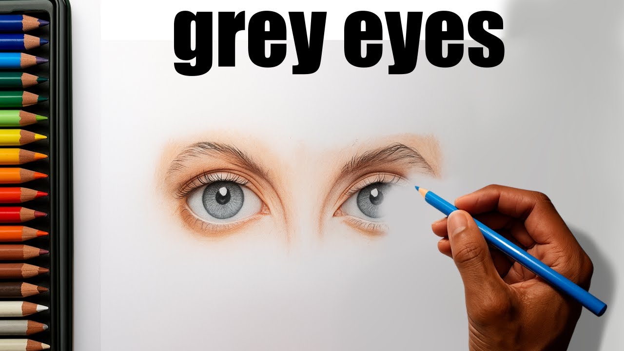 How to draw grey eyes