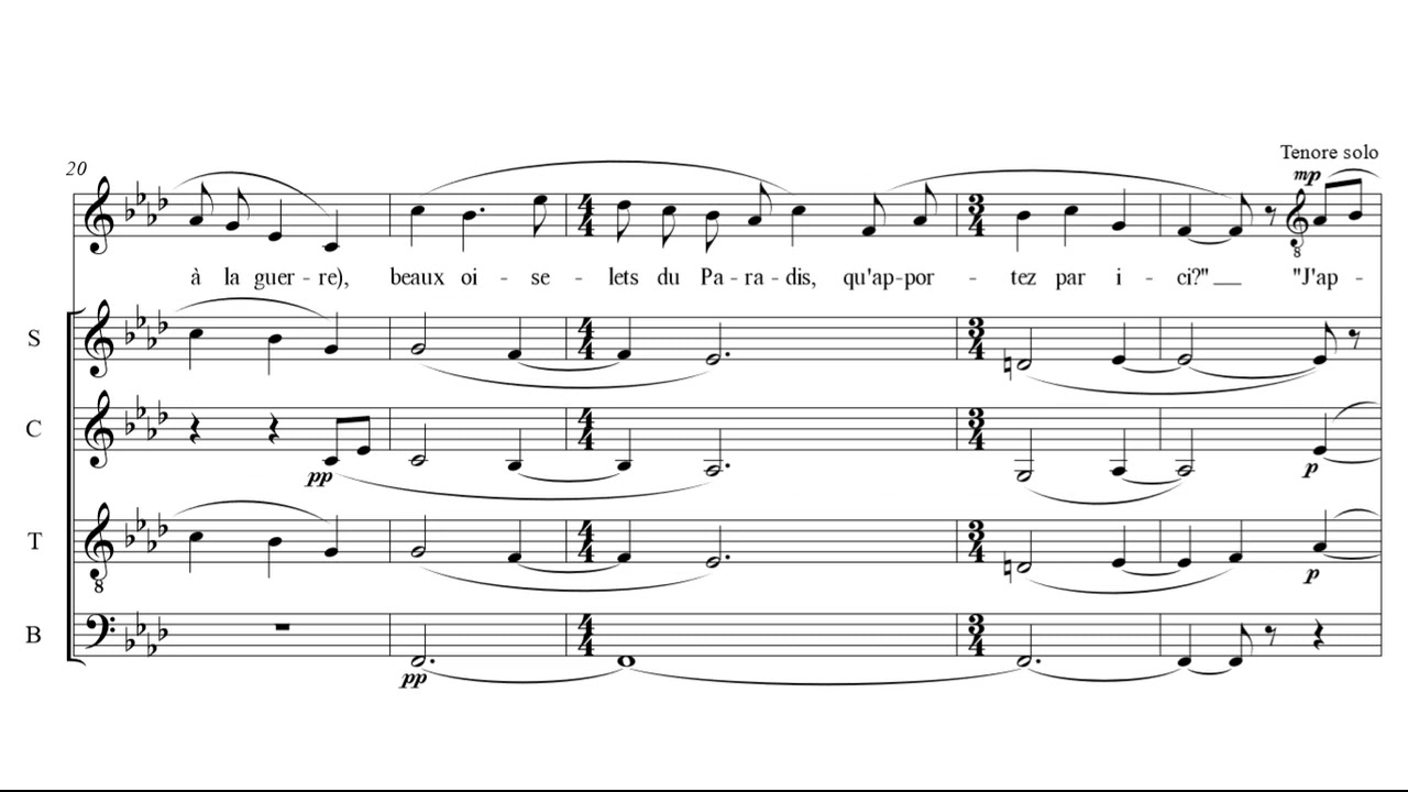II. Trois beaux oiseaux du Paradis (Sopranos) - TROIS CHANSONS - Maurice Ravel (1875-1937)