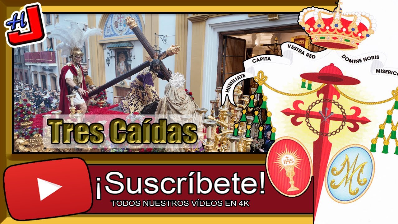 ⛪️ HDAD DE LAS TRES CAÍDAS 🎶 🕯Lunes Santo 🥁 SEMANA SANTA 2024 ⚜️ Misterio ⚜️ 4K 📹