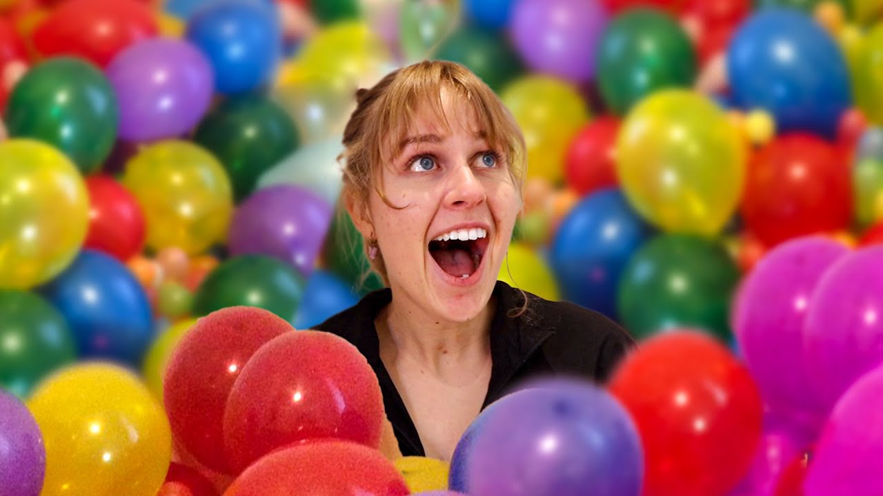 Ich habe ihr ganzes Zimmer mit Ballons gefüllt!
