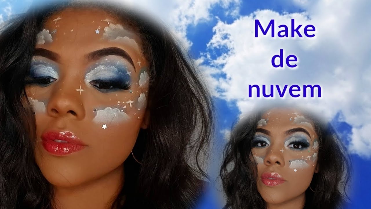 FIZ UMA MAKE DE NUVEM TOP!💙💙