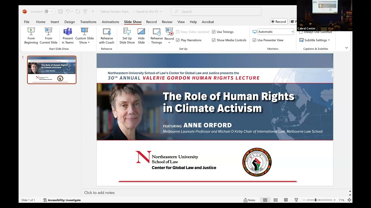 2025 Valerie Gordon Human Rights Lecture - Anne Orford