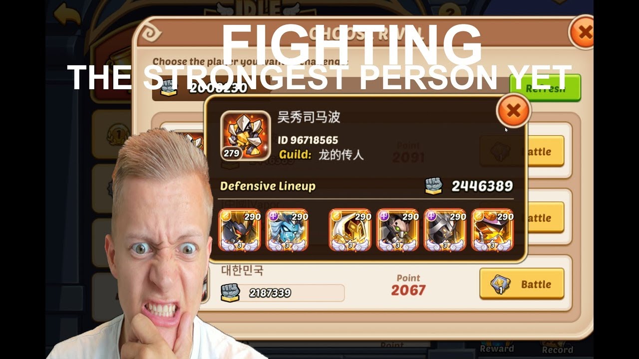 FIGHTING THE STRONGEST PERSON YET - Idle Heroes PS
