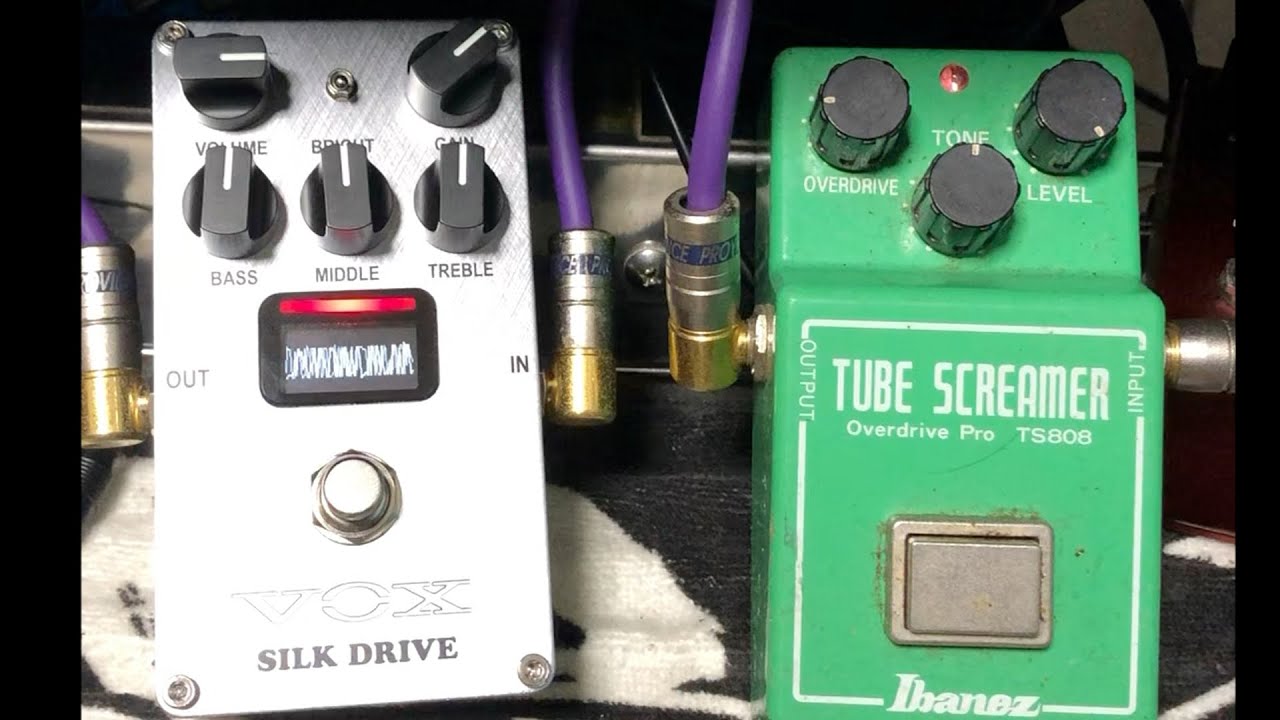 VOX VALVENERGY SILK DRIVE CAB mode + Ibanez TS808 soundcheck (no talking)