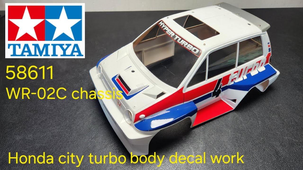 Tamiya 58611 wr02c chassis honda city turbo body decal work