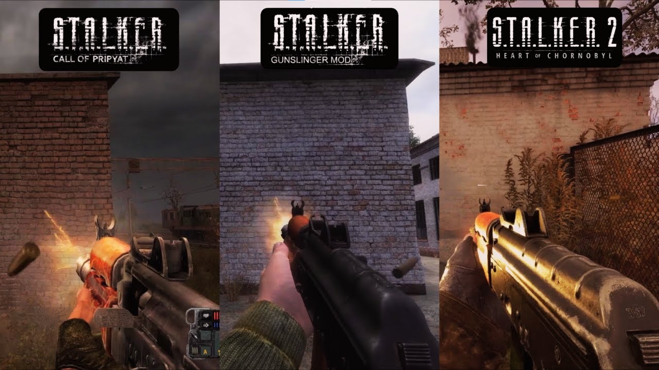 Сравнение начального оружия S.T.A.L.K.E.R 2 vs CoP vs Gunslinger Mod
