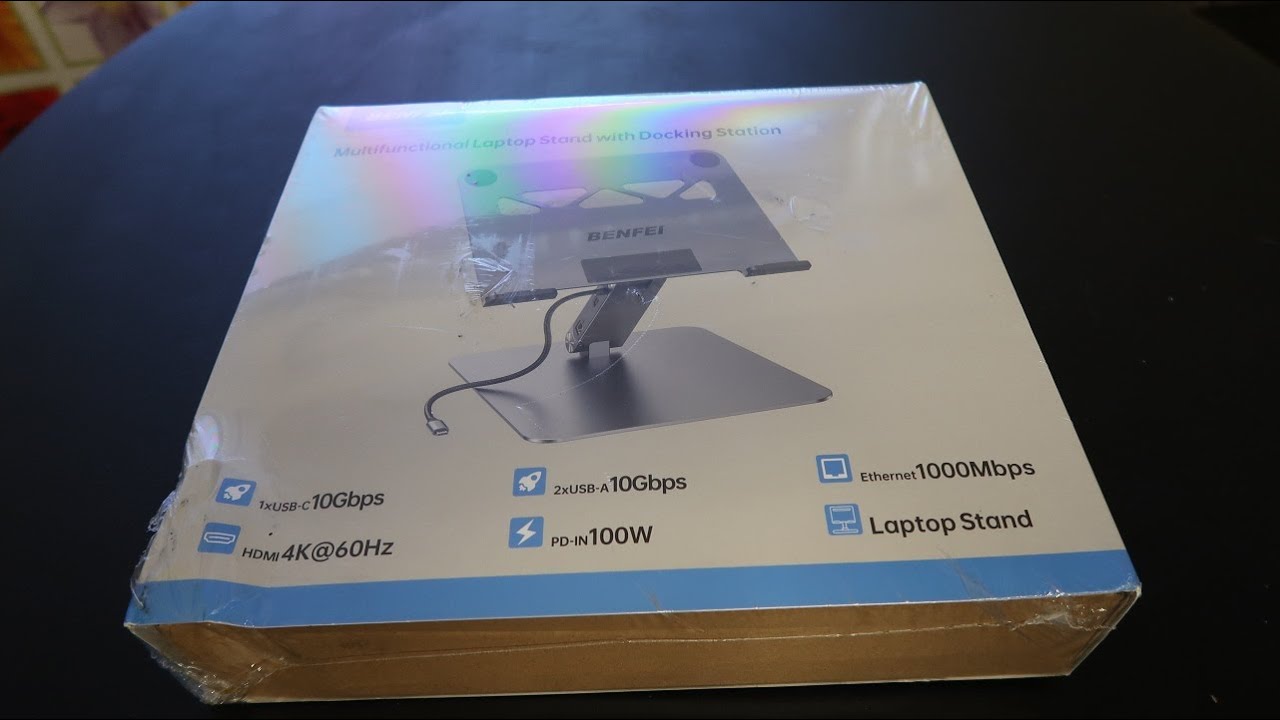 BENFEI Laptop Stand with USB C 6in1 Docking Station - Box Opening
