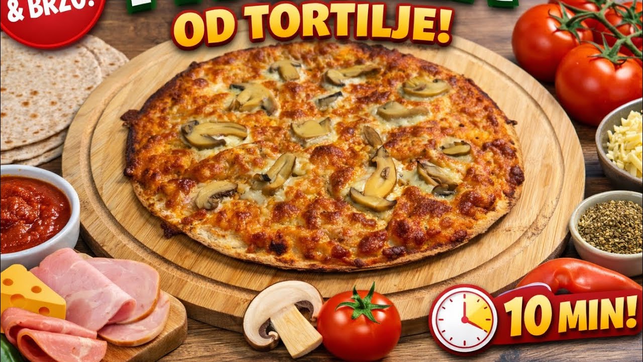 Zdravija pizza s tortiljama 🍕 | Brzo & prefino