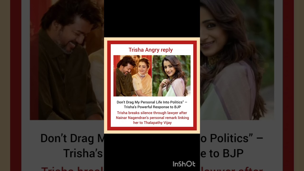 #vijay #trisha #love #marriage #relationship #tvk #tvkvijay #dmk #bjp #politics