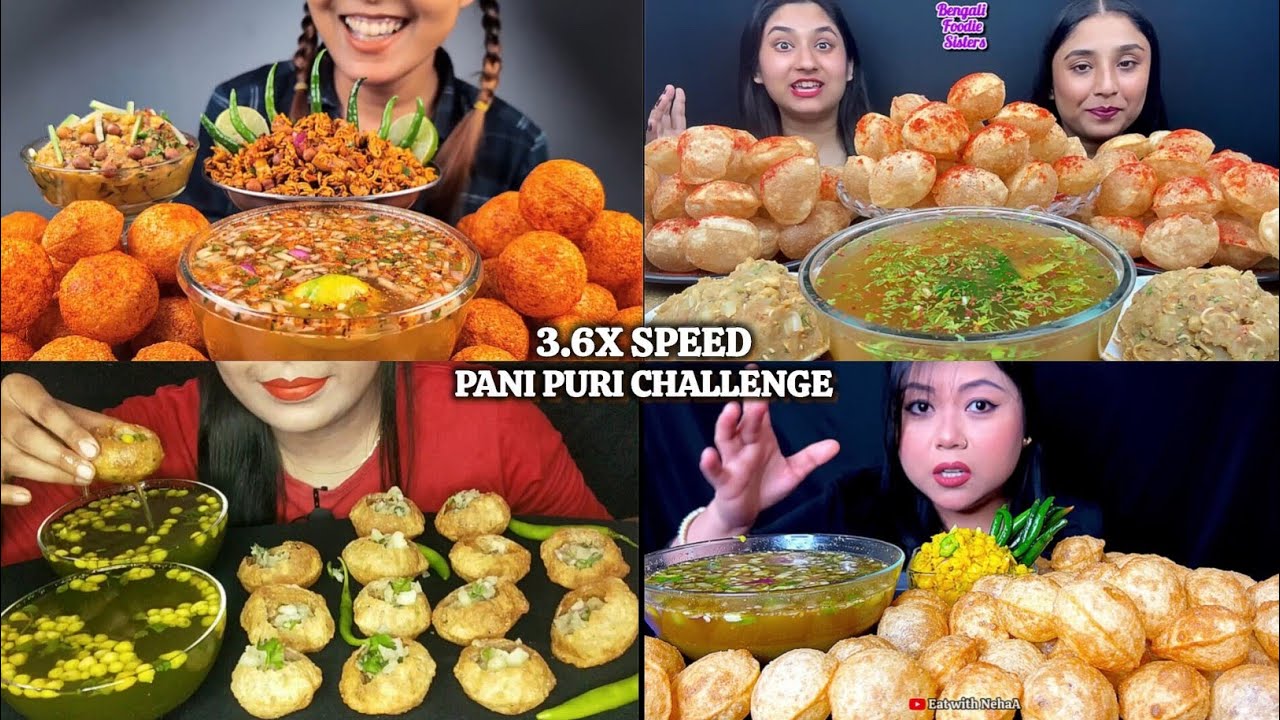 ASMR: Eating Spicy Pani Puri Eating Challenge 😍😋 Golgappa unlimited Pani Puri Mukbang🤤