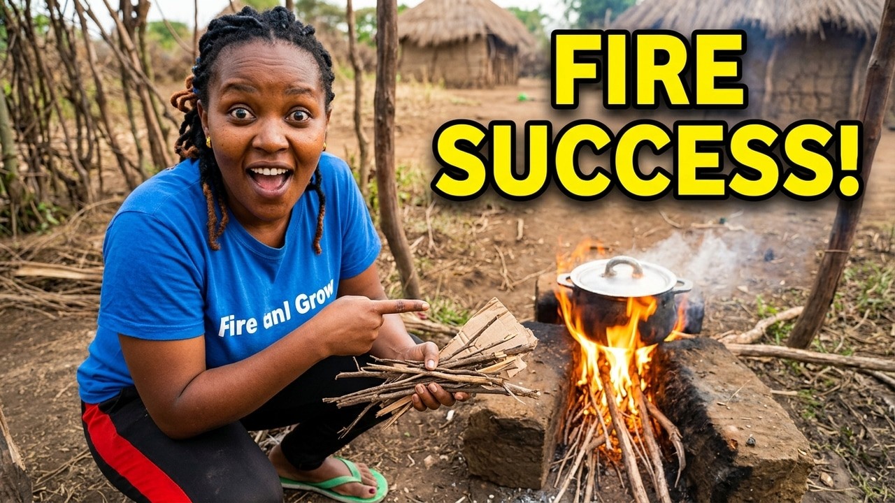 Traditional Fire Making | African Village Cooking in Kenya