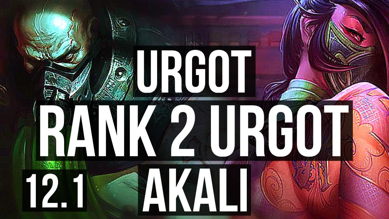 URGOT vs AKALI (TOP) | Rank 2 Urgot, 7/1/7 | EUW Master | 12.1