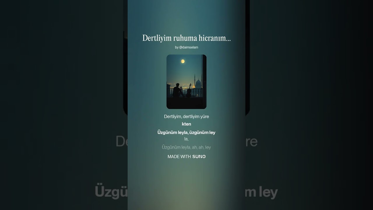 Dertliyim ruhuma hicranımı sardım da yine