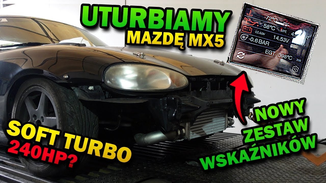 Turbo do mazdy mx5 NB 1.8 140HP - TD04 240HP - Nowy zestaw wskaźników, STROJENIE TURBO MIATY