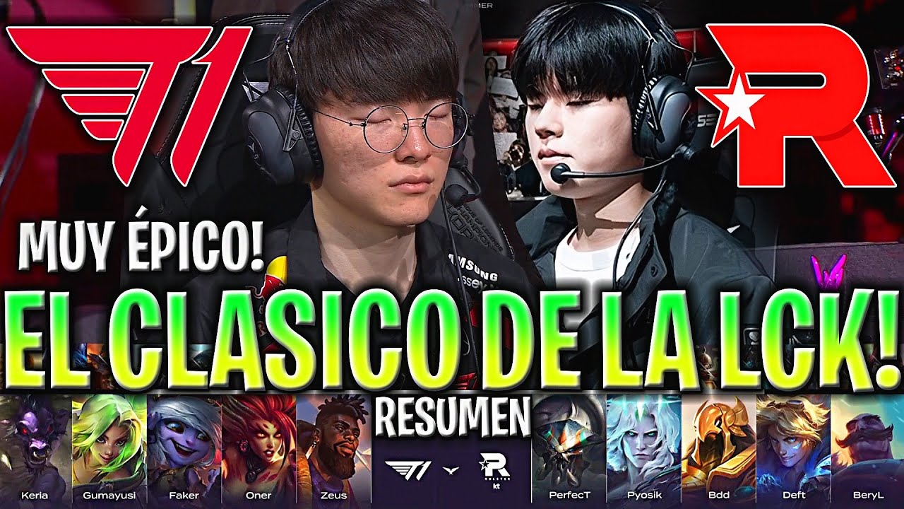 FAKER EN EL CLÁSICO DE LA LCK! *SERIE ÉPICA* | T1 vs KT Resumen Completo LCK Summer 2024 W3D4