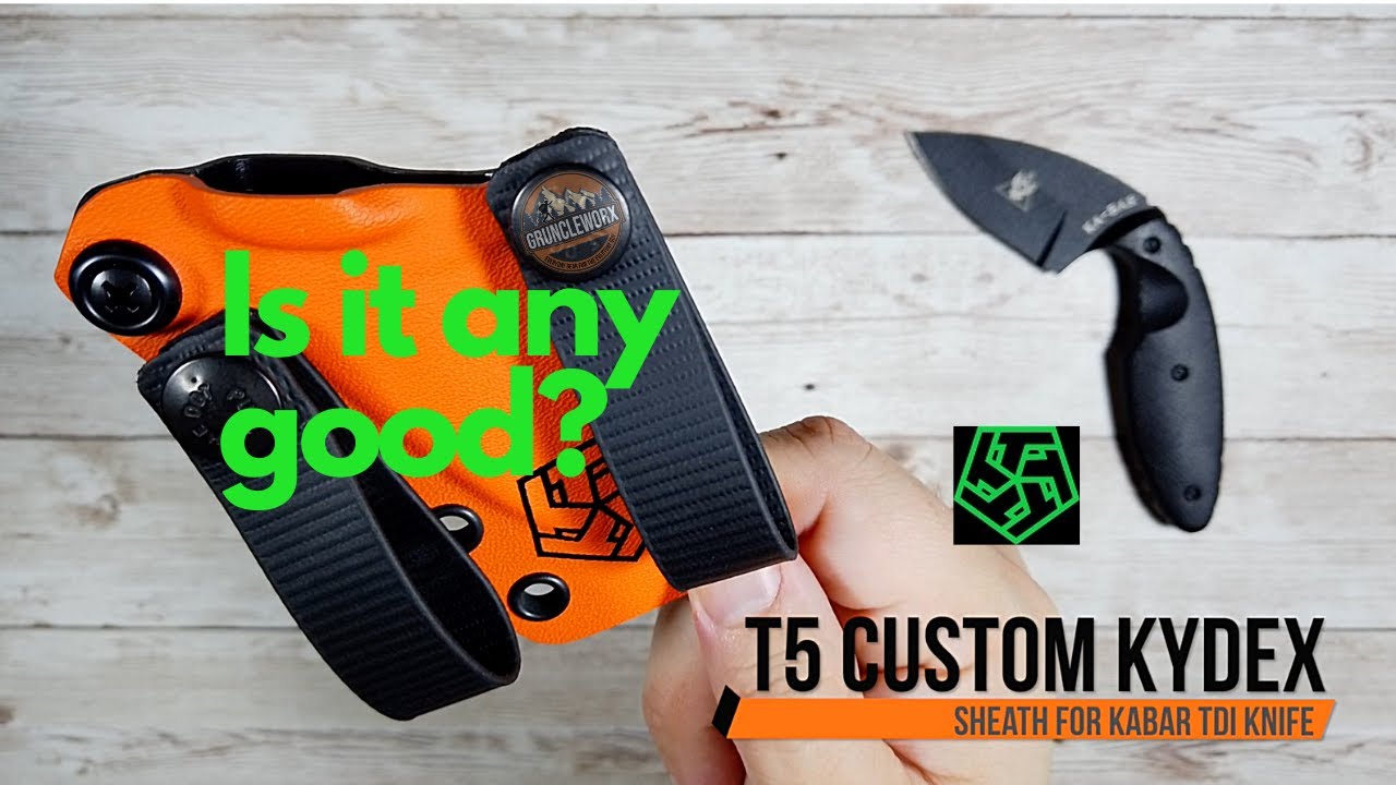 T5 Custom Kydex Sheath - TDI Law Enforcement Knife (KABAR Knives) Everyday Carry Gear / EDC