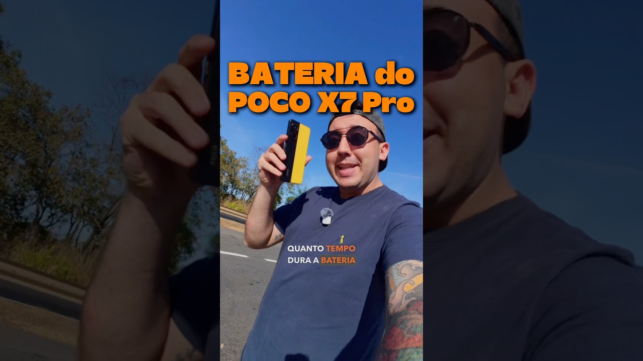 😮 TESTEI A BATERIA do POCO X7 PRO durante uma viagem! #poco #pocox7pro #tecnologia