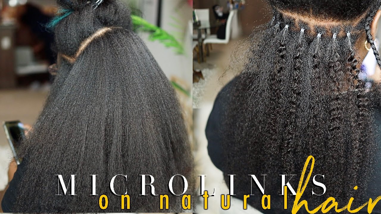 Microlink Extensions on 4C Natural Hair | Install & Tutorial | Simone Sharice