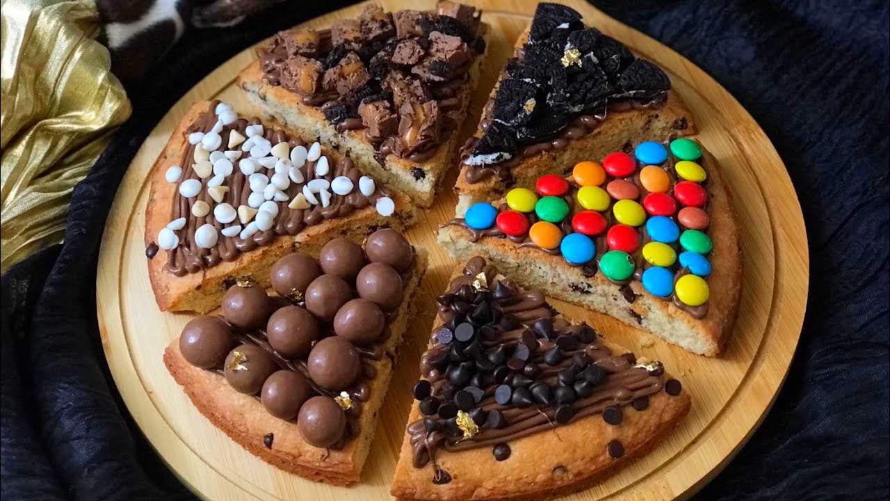 كوكي بيتزا بالشكولاطة او كيكة الكوكيز بيتزا لذة لا تقاوم   Cookie pizza / #هيرشي_كوكيز