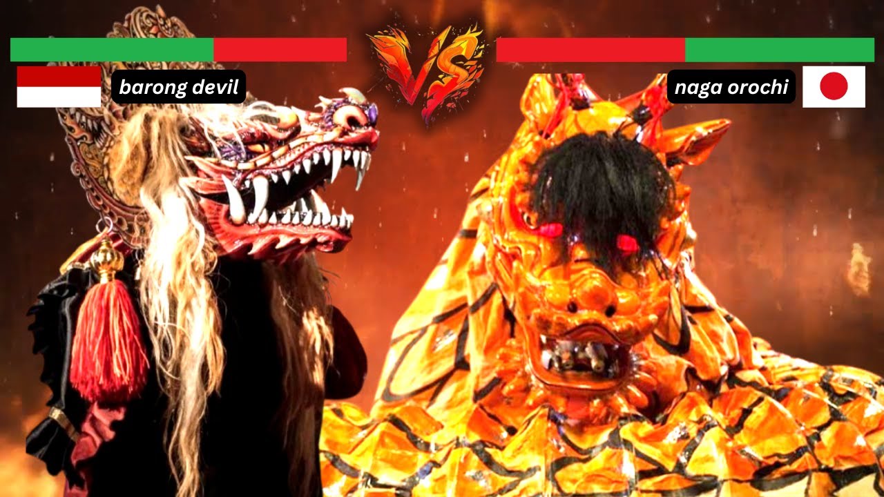 Barongan DEVIL VS Naga Orochi (Duel Naga Indonesia VS Naga Jepang)