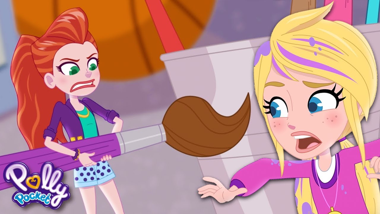Painting Tutorial Leaves Polly Covered In Purple Paint! | Polly Pocket Animation
