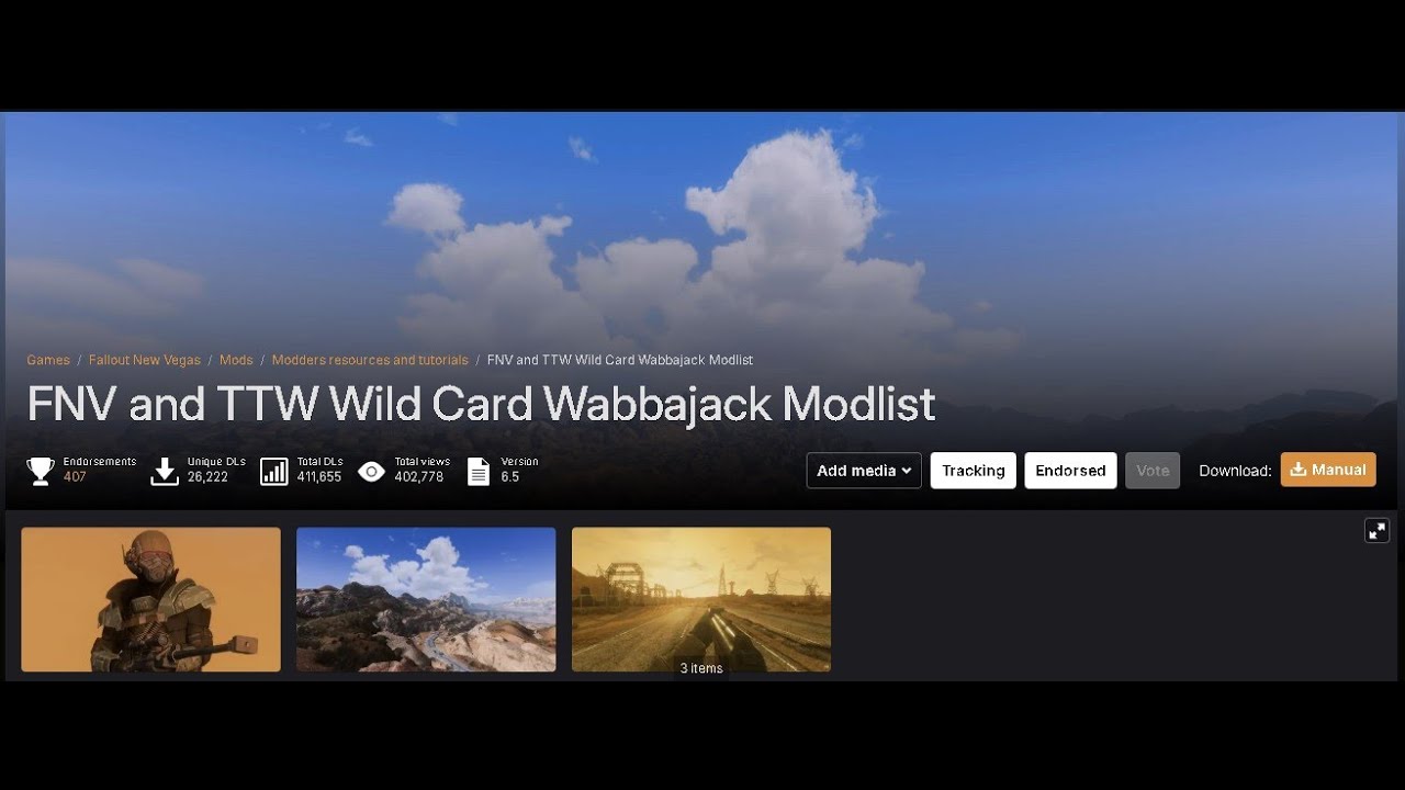 How to install Wild Card; A Fallout New Vegas Modlist