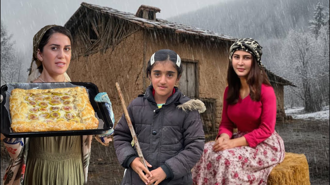 Trapped in the Storm! Village Girls with No Way
