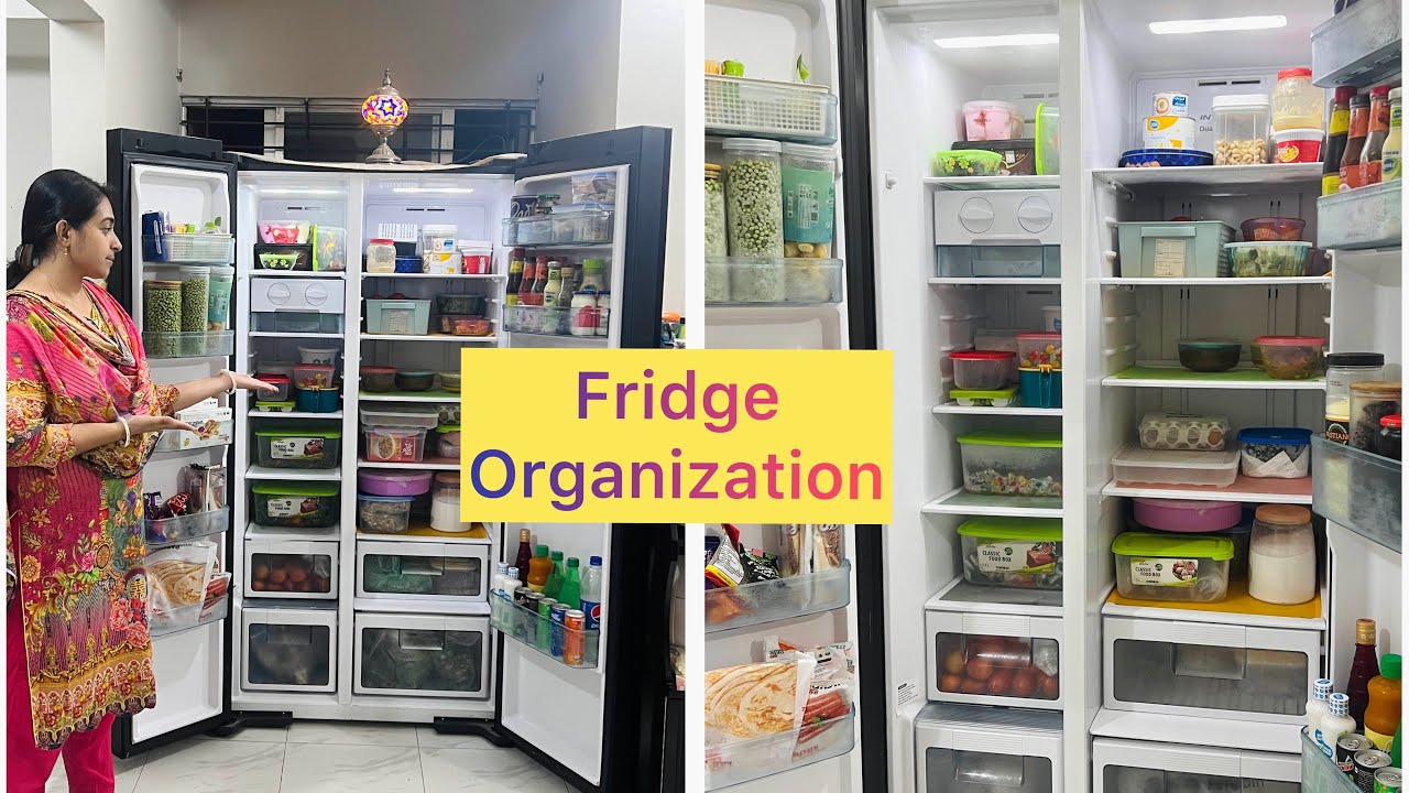 Fridge Organization Ideas॥ bangladeshi double door fridge organization with tips॥ my fridge tour॥