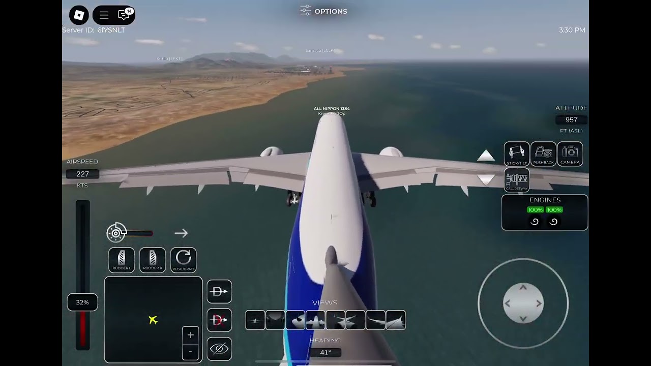 ALL NIPPON 1384 ON LONG FINALS  ON LCLK AIRPORT (LARNARCA)