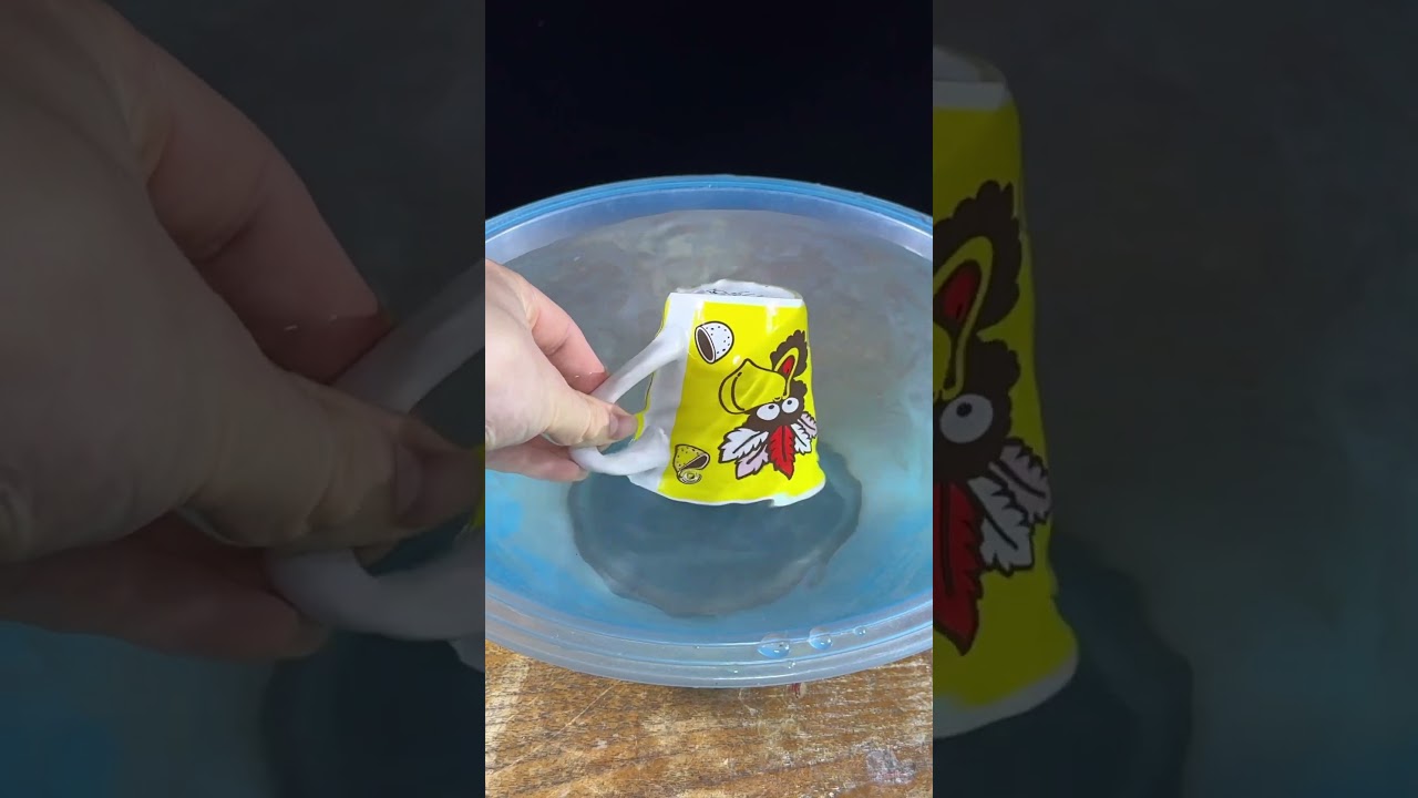 Science experiment with mug