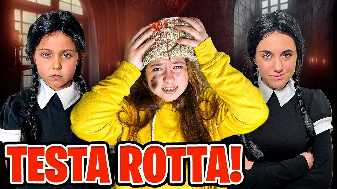 ILARY SI CREDE “MERCOLEDÌ” DELLA FAMIGLIA ADDAMS FA UNO SCHERZO A ZIA ROMA E CADE E SI FA MALE