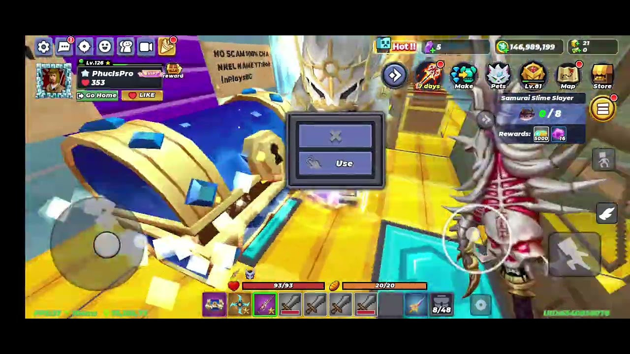 Scythe++ into rare sword challenge part 2  PK SYCO 10m #Skyblock BLOCKMANGO#viral