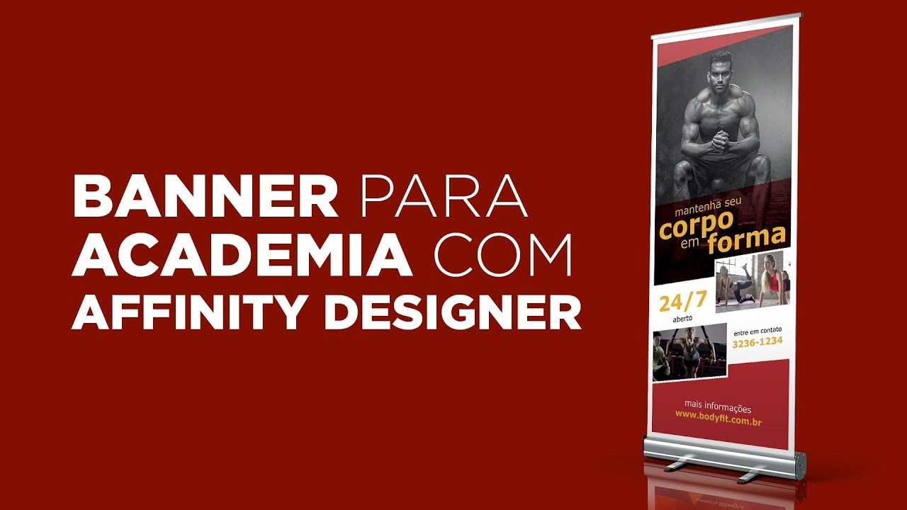 Como criar um banner para academia com Affinity Designer